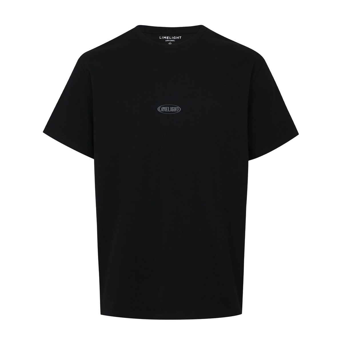 라임라잇 어패럴(LIMELIGHT APPAREL) 어패럴 오발 로고 티셔츠 (블랙/그레이)