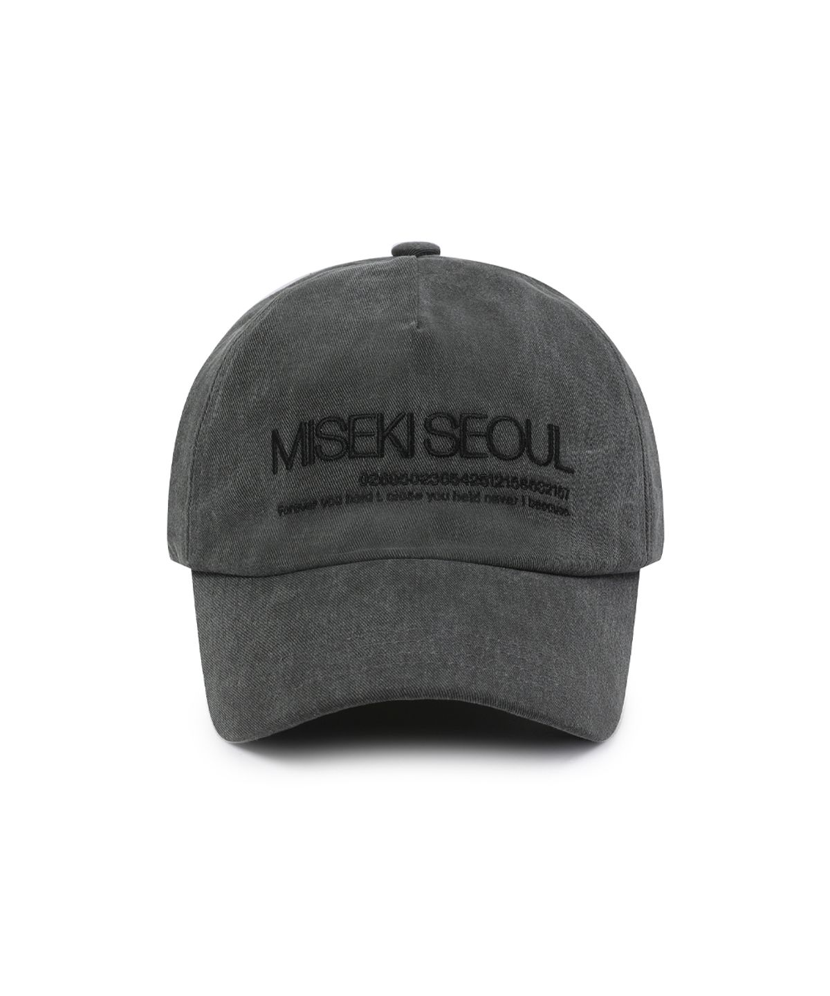 미세키서울(MISEKI SEOUL) Misekiseoul logo ball cap CHARCOAL