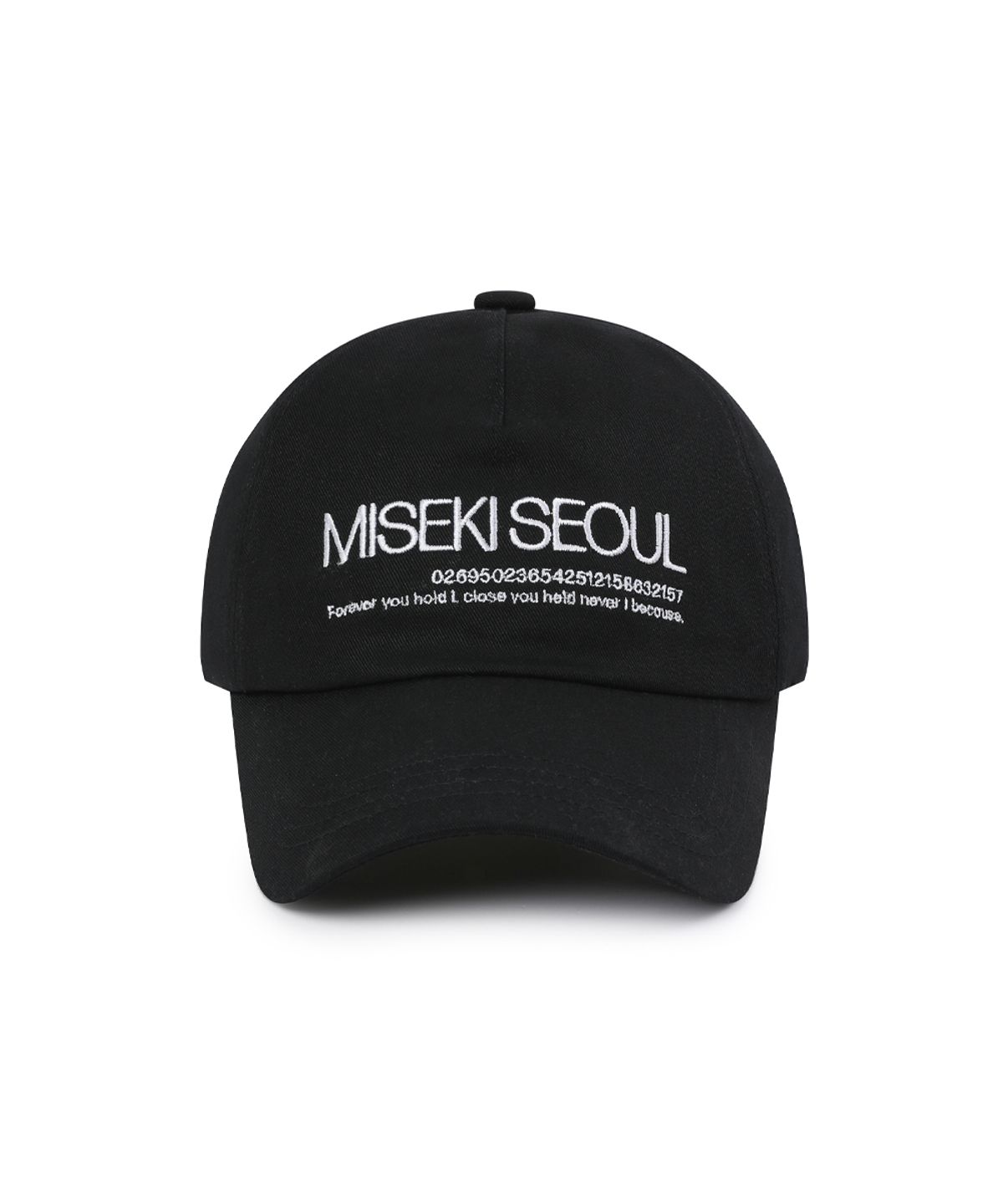 미세키서울(MISEKI SEOUL) Misekiseoul logo ball cap BLACK