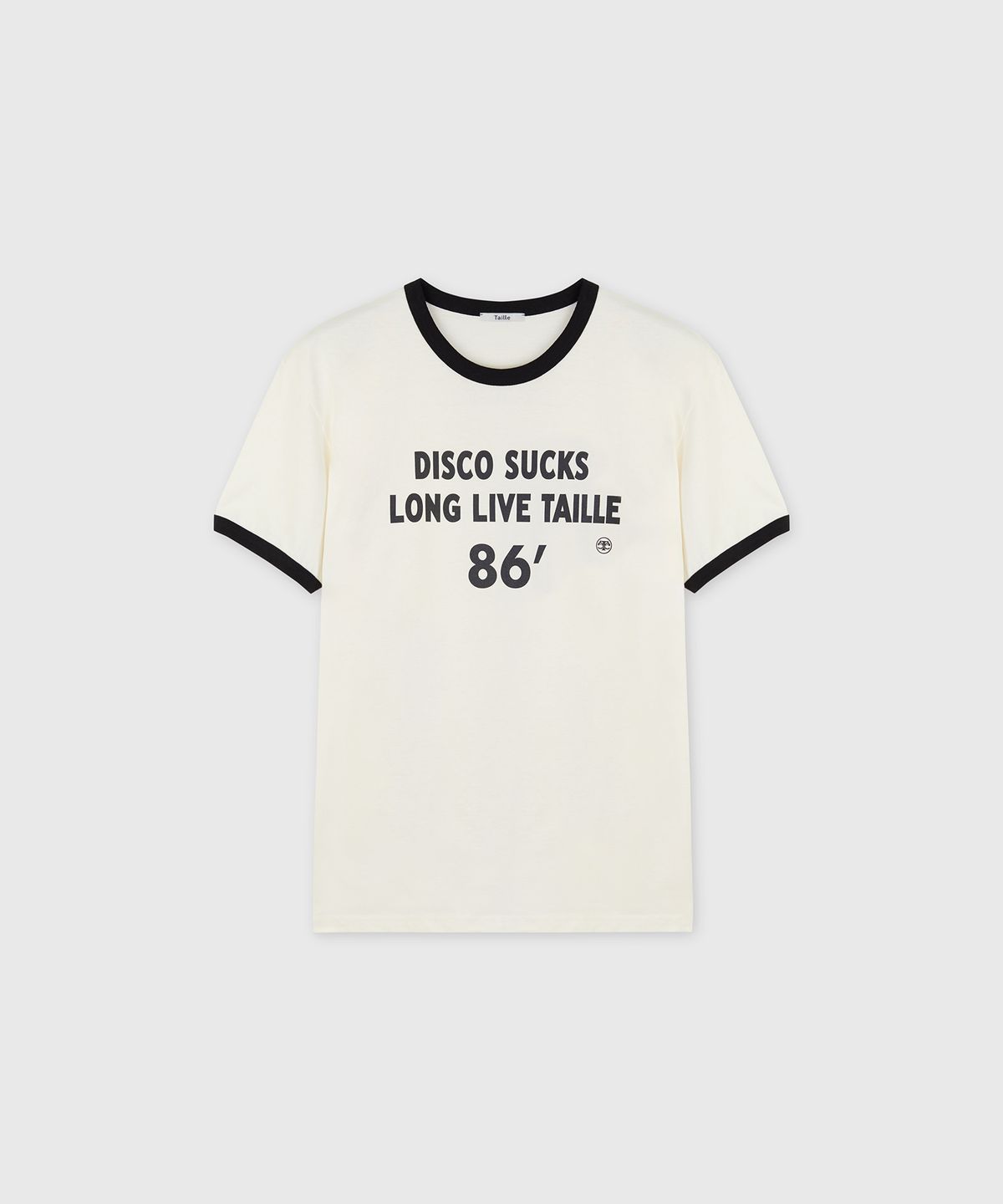 타일레(TAILLE) DISCO DEMOLITION T-SHIRT ECRU / BLACK