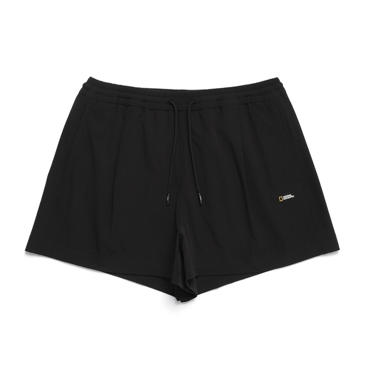 내셔널지오그래픽(NATIONALGEOGRAPHIC) N242WHP110 여성 우븐 와이드 숏팬츠 CARBON BLACK