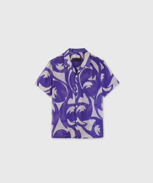 SUNSET SILK COTTON SHIRT DUSKY PURPLE