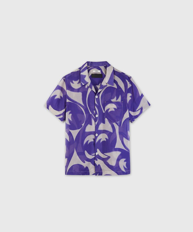 SUNSET SILK COTTON SHIRT DUSKY PURPLE