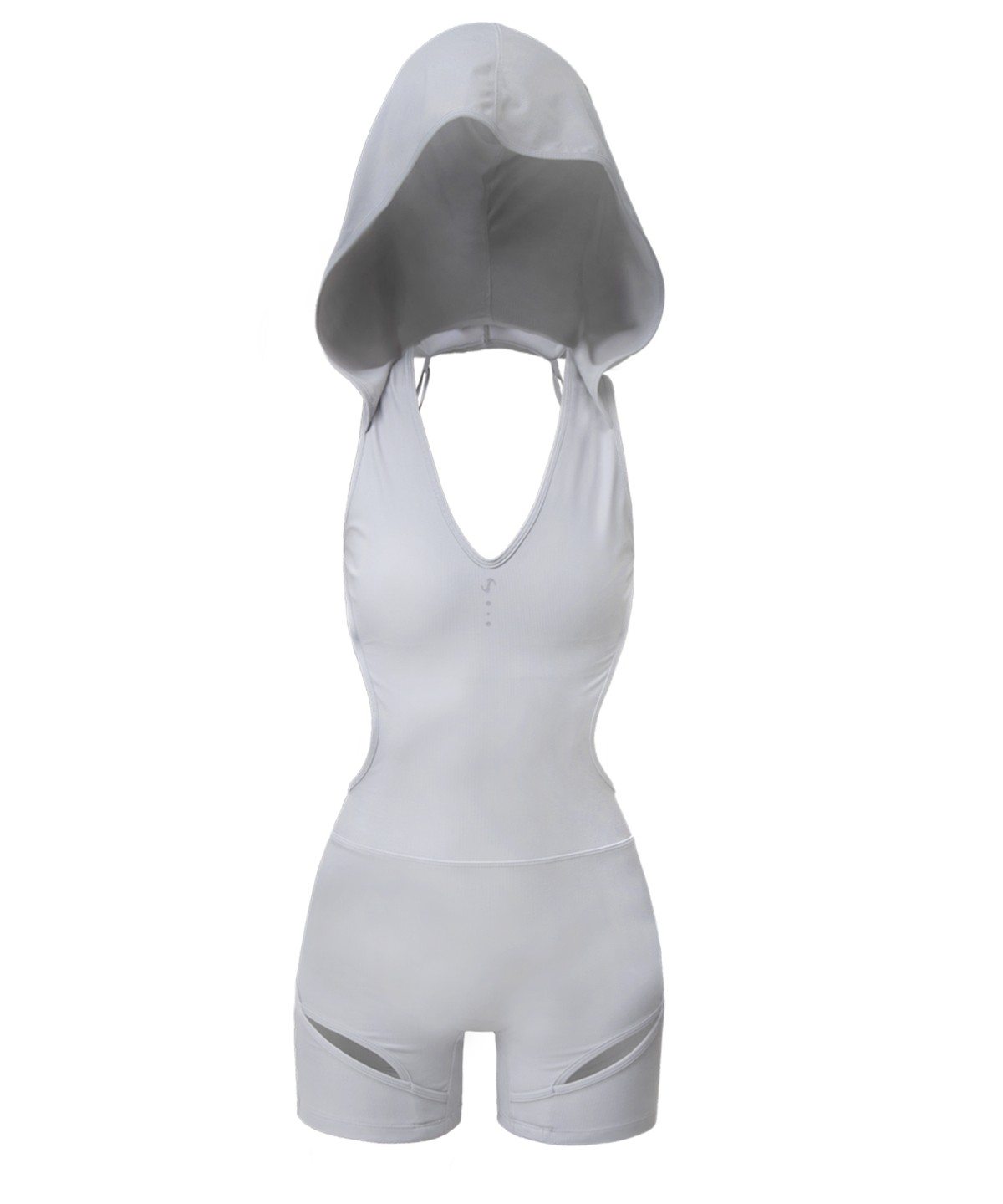 오호스(OJOS) Thigh Slit Hoodie Monokini  / Grey
