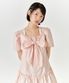 리본 타이 드레스 - 핑크