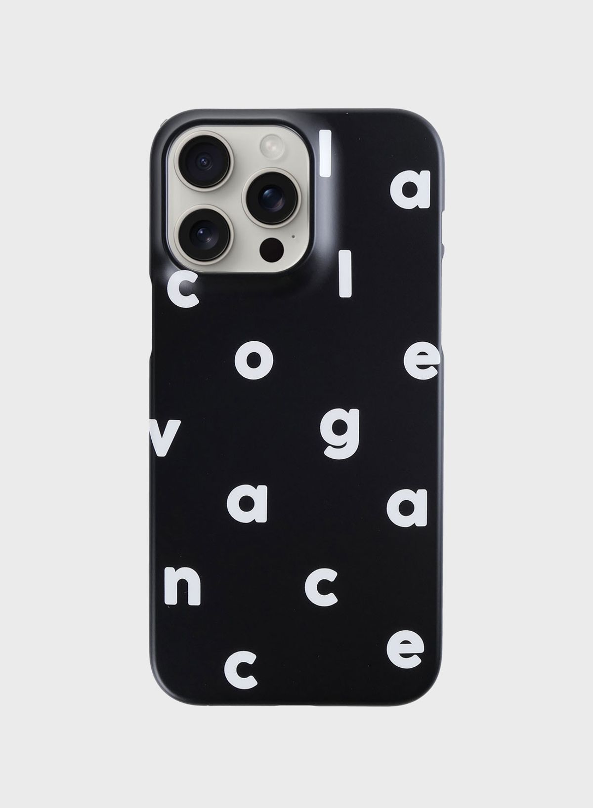 꼴라주바캉스(COLLAGEVACANCE) Logo Alphabet Case (폰케이스)-Matt Black