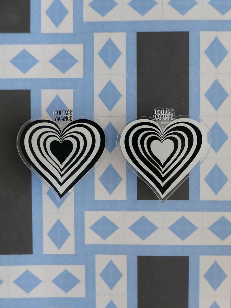 Stripe Heart Big Griptok (그립톡)-2type, 2color