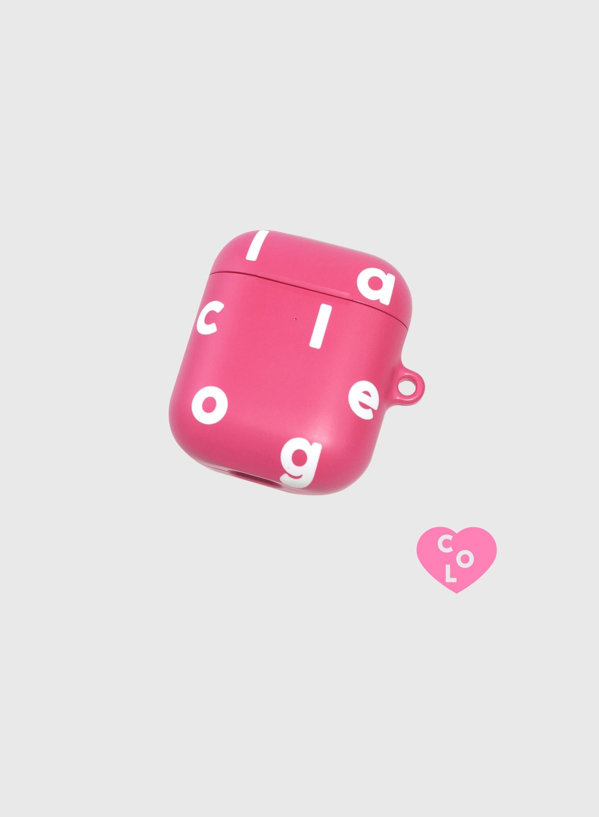 꼴라주바캉스(COLLAGEVACANCE) Logo Alphabet Airpods Case (에어팟케이스)-Pink