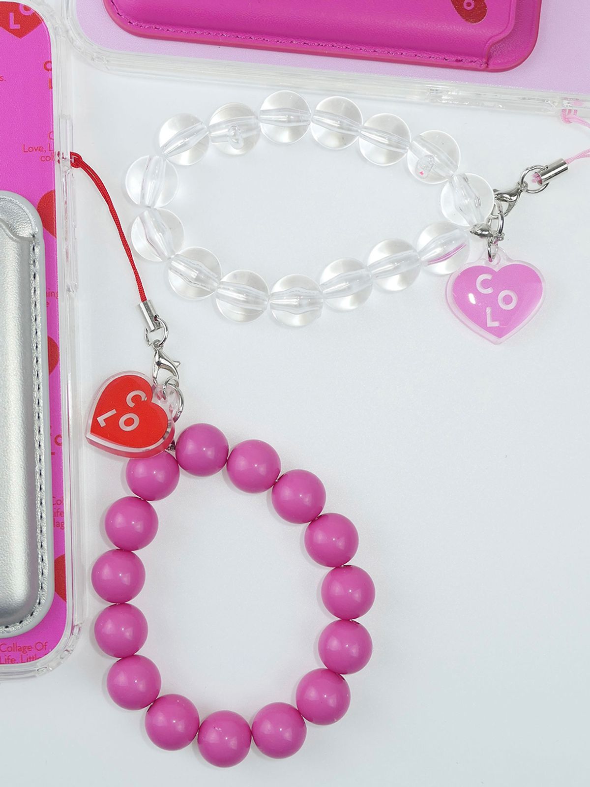 꼴라주바캉스(COLLAGEVACANCE) Heart Logo Pendant Keyring (키링)-4color