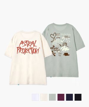 [2PACK]그래피티 코튼 루즈핏 반팔 티셔츠