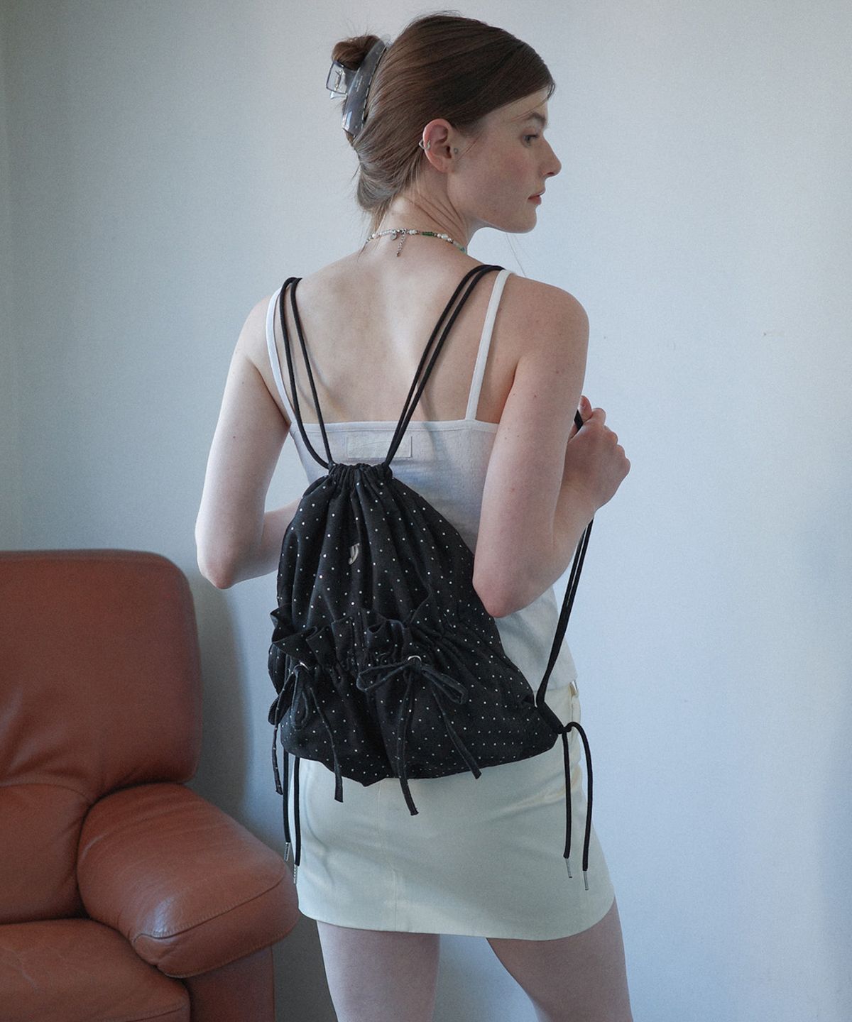 여밈(YEOMIM) tie gym sack (star black)