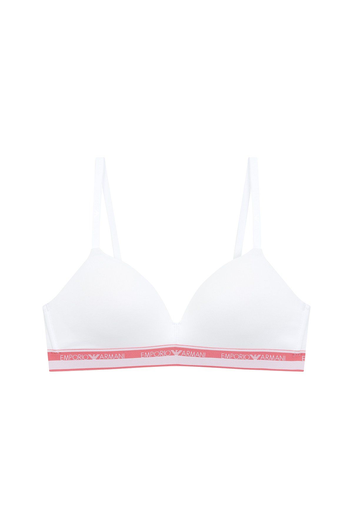 엠포리오 아르마니 언더웨어(EMPORIO ARMANI UNDERWEAR) 여성 로고 라인 밴드 트라이앵글 브라_화이트_0824181517
