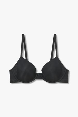 여성 자수 로고 밴딩 컨투어 브라_블랙_0824184501