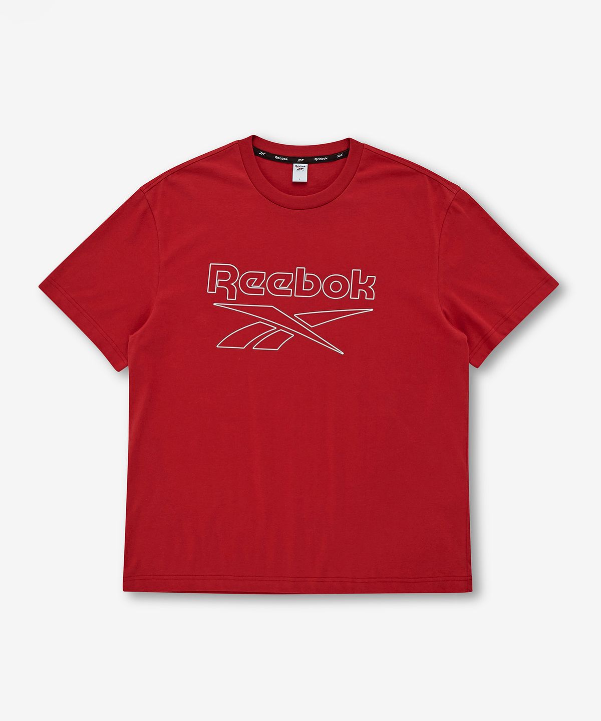 리복(REEBOK) 빅 로고 그래픽 티셔츠 - 레드
