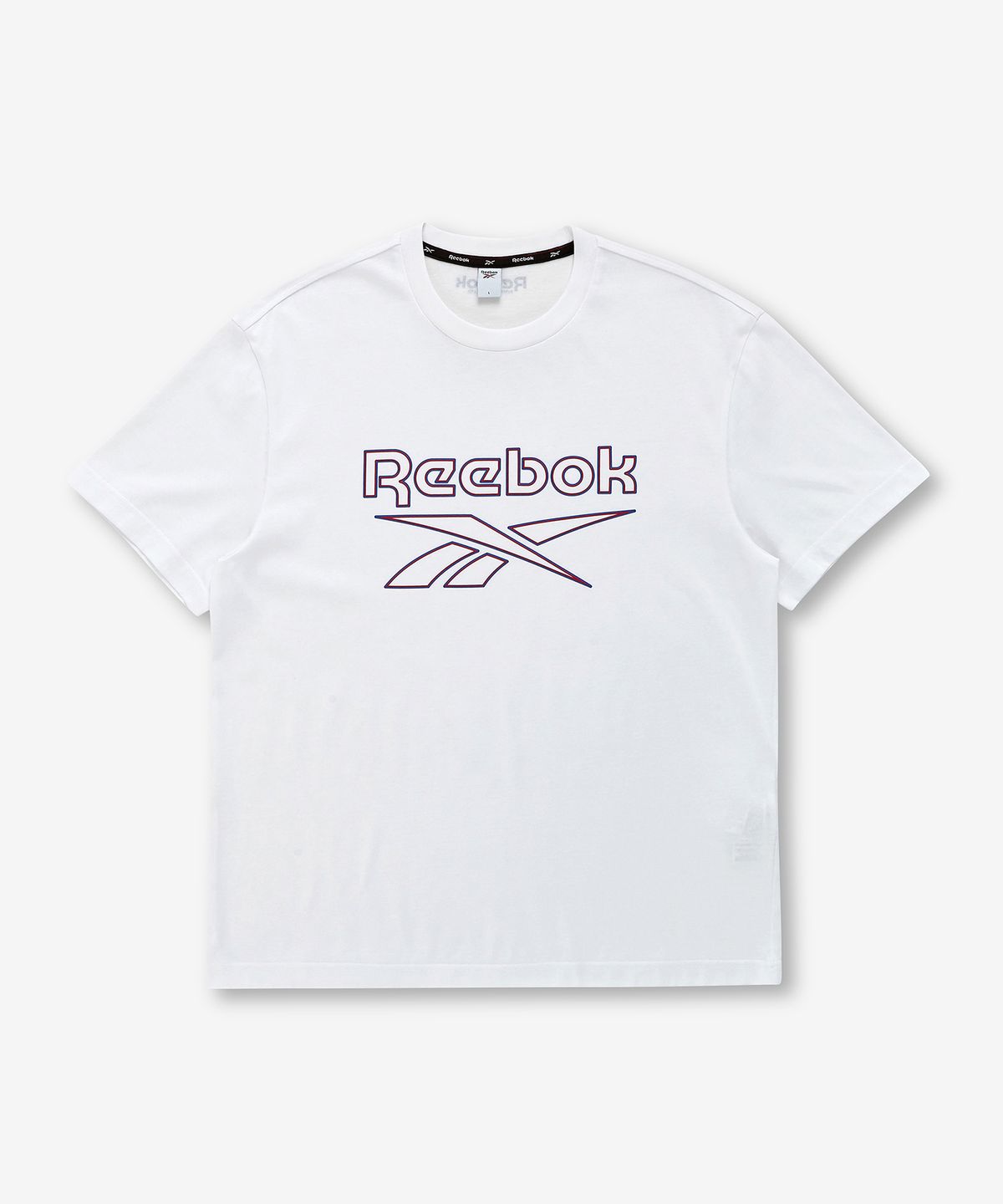 리복(REEBOK) 빅 로고 그래픽 티셔츠 - 화이트