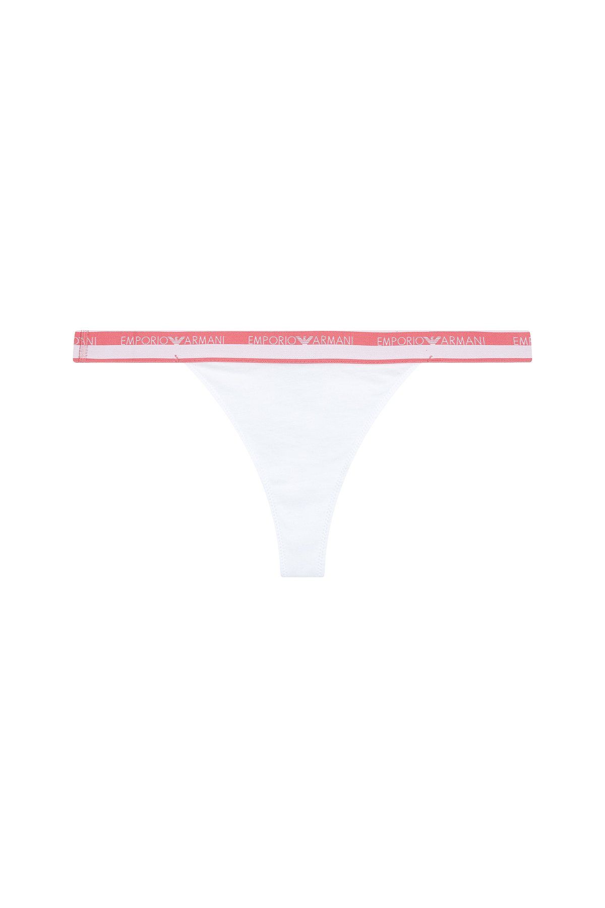 엠포리오 아르마니 언더웨어(EMPORIO ARMANI UNDERWEAR) 여성 로고 라인 밴드 티팬티_화이트_0824110515