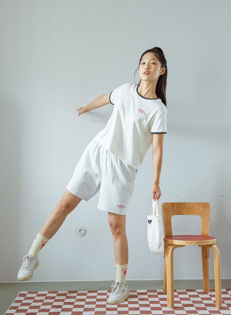 Peace&Love*Club Sweatshorts (반바지)-Melange Grey
