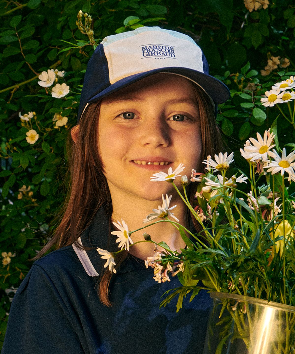 마리떼 키즈(MARITHÉ KIDS) MFG X FILA KIDS CLASSIC LOGO CAP navy