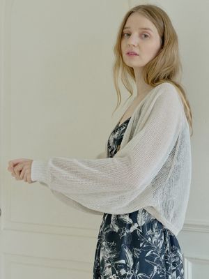 Linen Summer Knit Bolero - OATMEAL