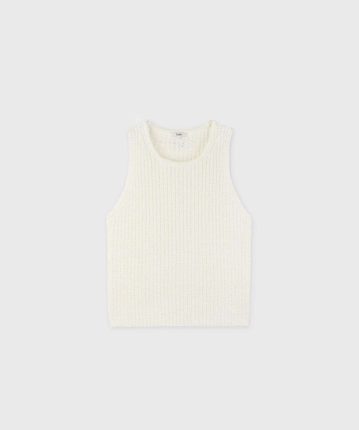 타일레(TAILLE) CORD COTTON SLEEVELESS KNIT TOP EGG WHITE