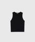 CORD COTTON SLEEVELESS KNIT TOP BLACK