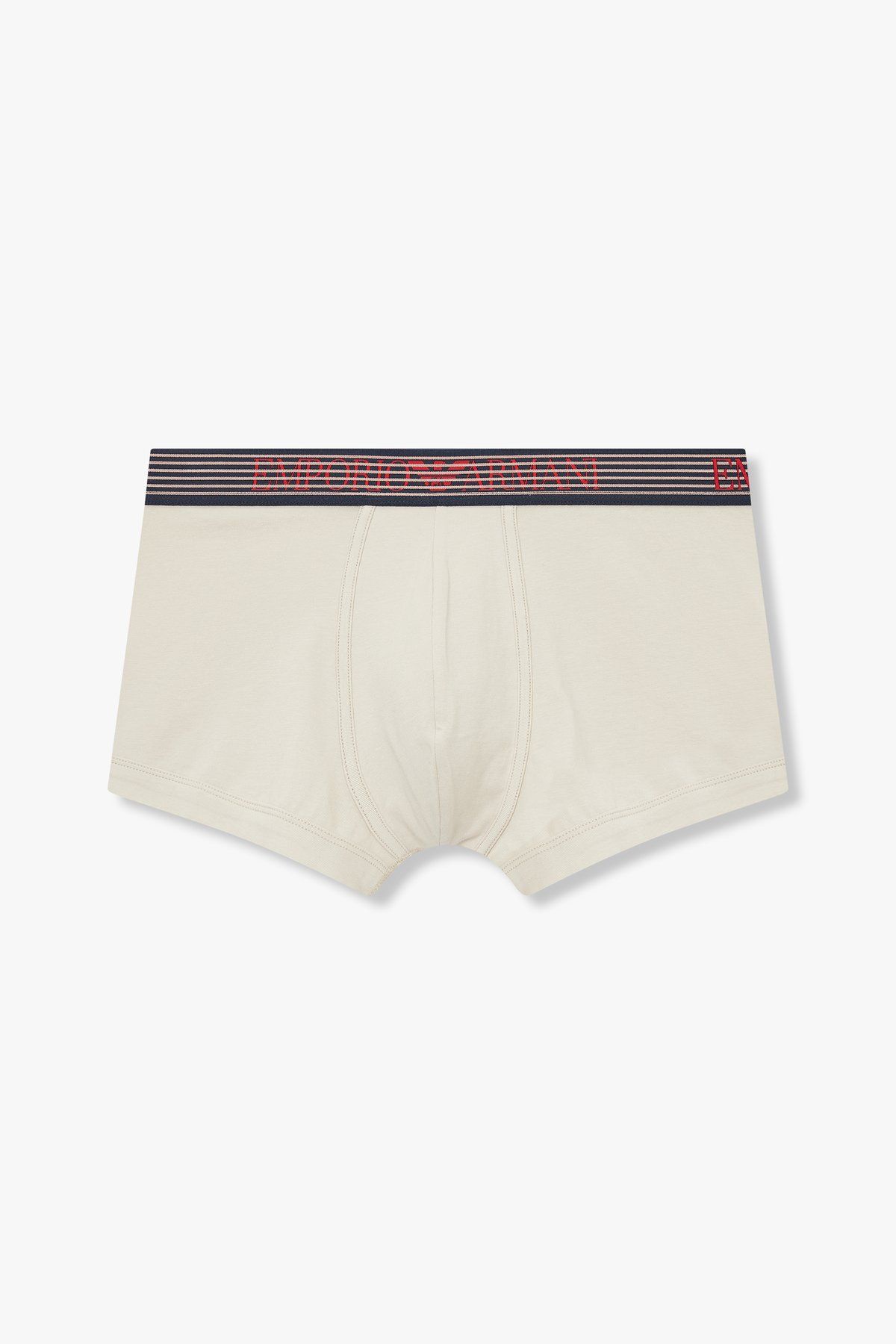엠포리오 아르마니 언더웨어(EMPORIO ARMANI UNDERWEAR) 남성 스트라이프 로고 밴딩 드로즈_베이지_0814112046