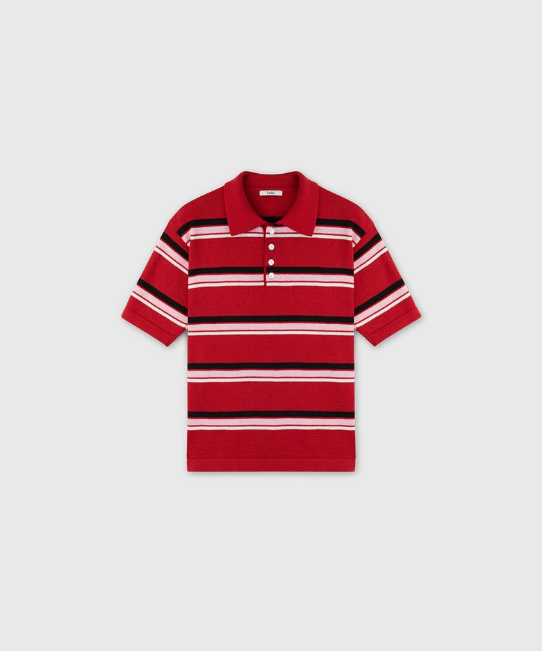RUDEBOY KNIT POLO SHIRT CORSA RED