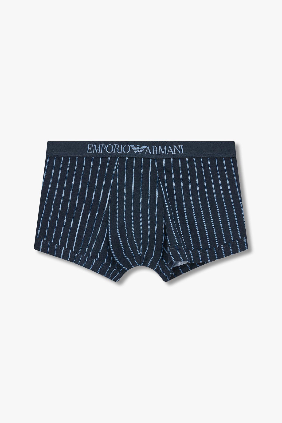 엠포리오 아르마니 언더웨어(EMPORIO ARMANI UNDERWEAR) 남성 로고 밴딩 스트라이프 드로즈_마린_0814112007
