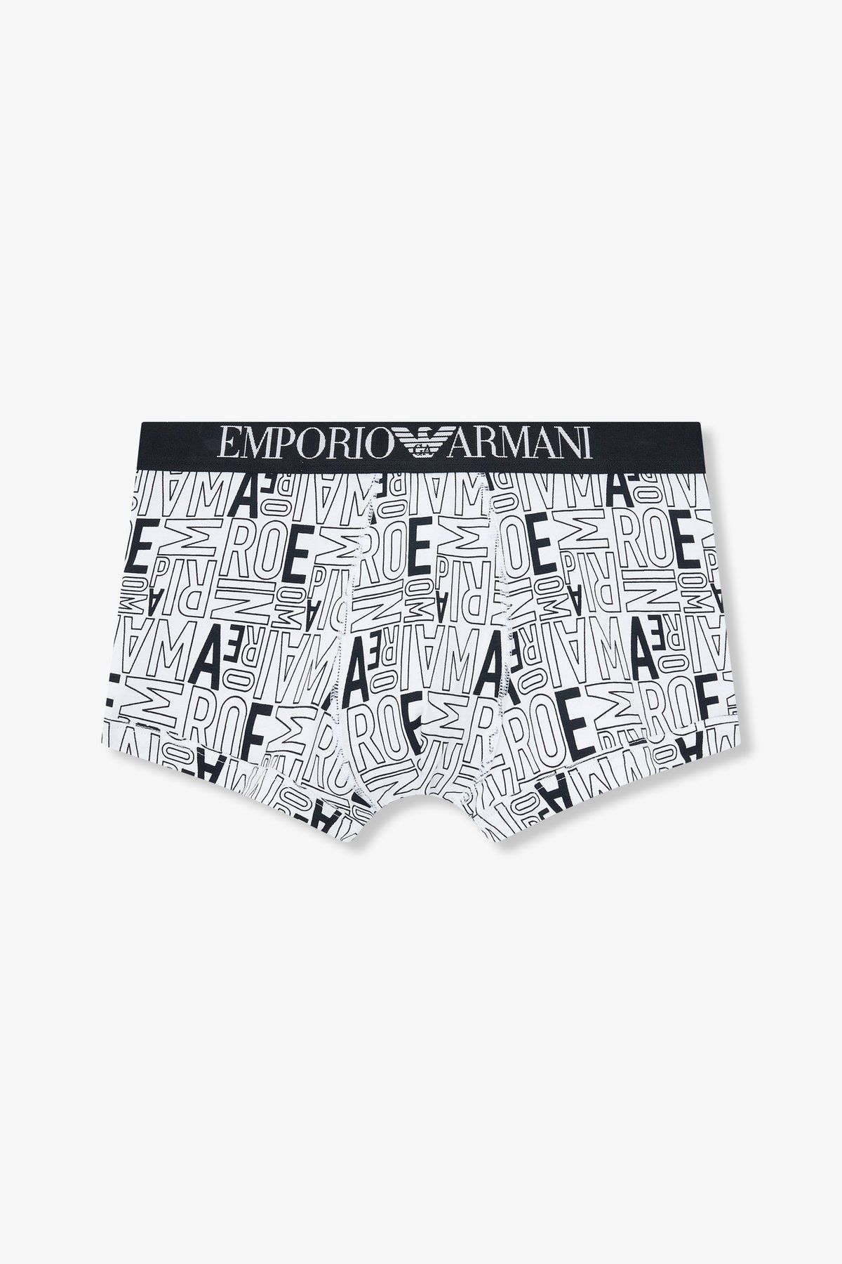 엠포리오 아르마니 언더웨어(EMPORIO ARMANI UNDERWEAR) 남성 알파벳 로고 패턴 드로즈_화이트_0814112013