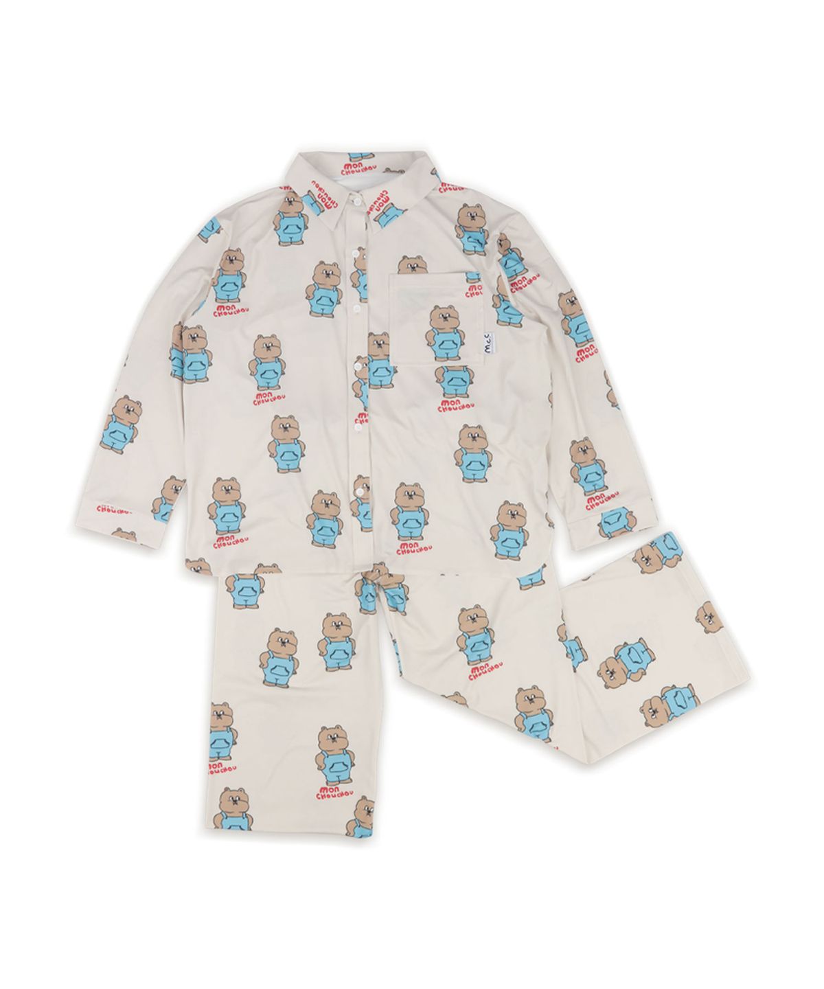 몽슈슈(MONCHOUCHOU) Lazy Farm Sleepwear Set_Beige