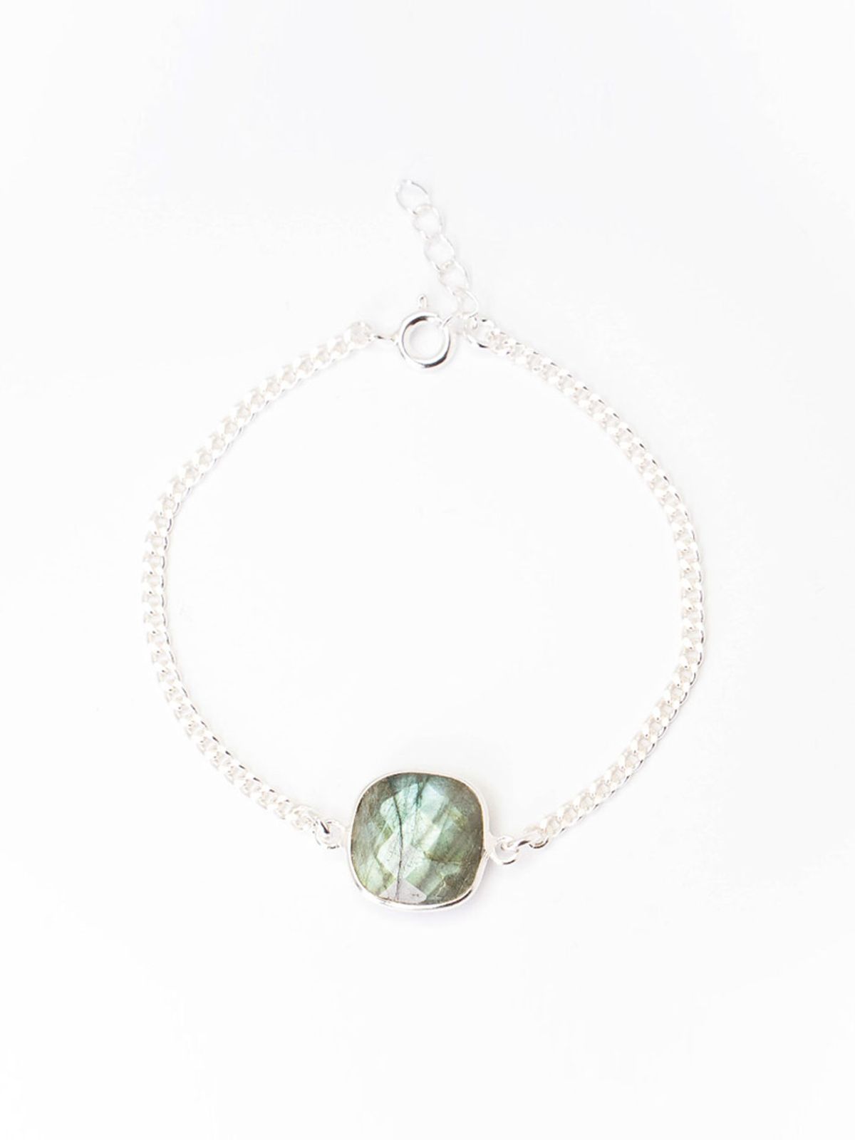 하랑(HARANG) HR 45B_Square Cut Green Labradorite Bracelet