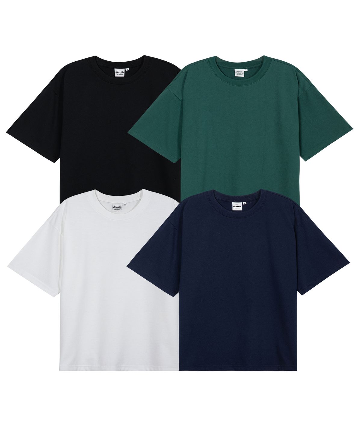 프라임에이트(PRIMATE) [2PACK] 20수 무지 오버핏 반팔티셔츠 10Colors