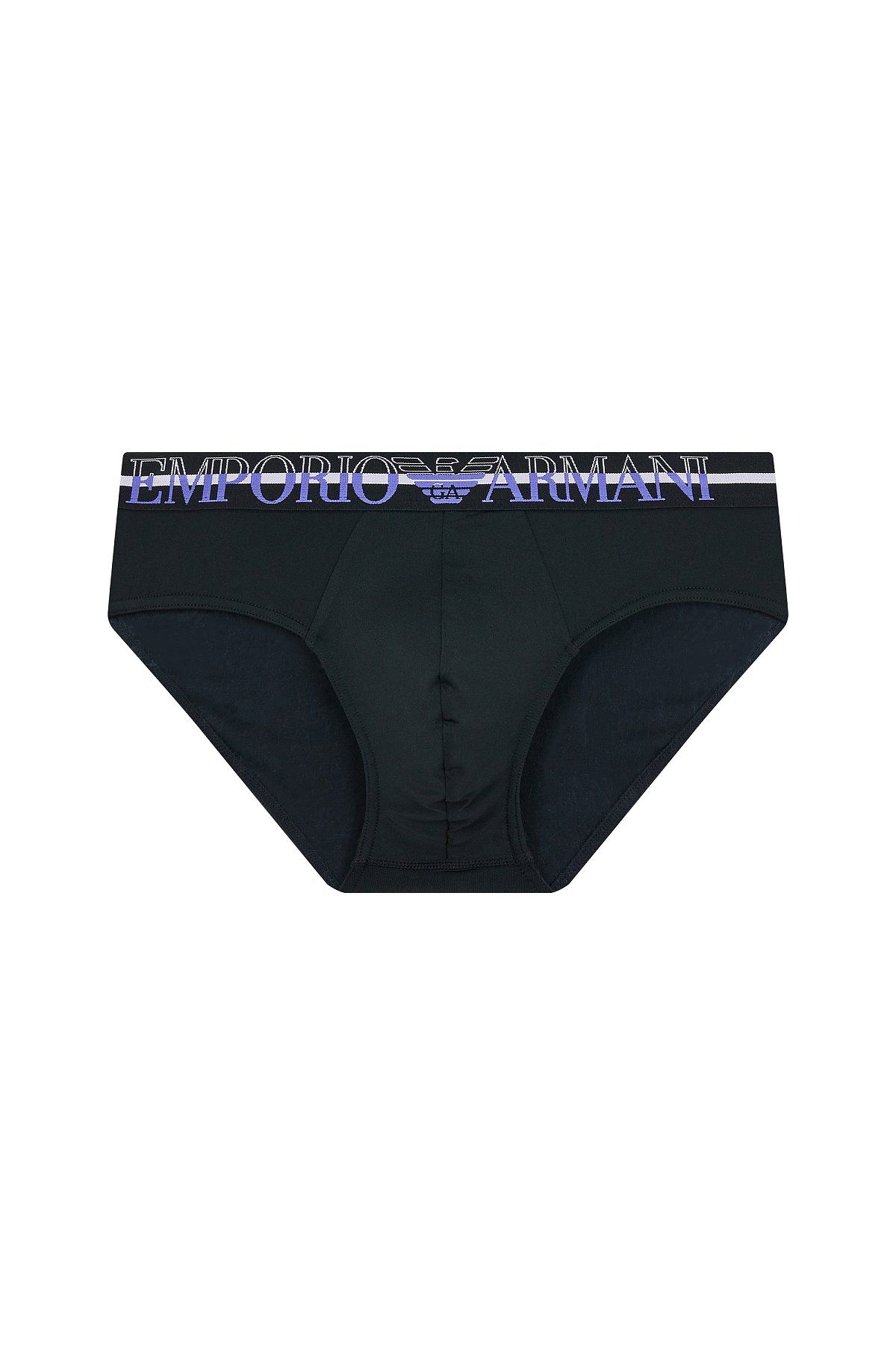 엠포리오 아르마니 언더웨어(EMPORIO ARMANI UNDERWEAR) 남성 라인 로고 밴딩 브리프_블랙_0814111042