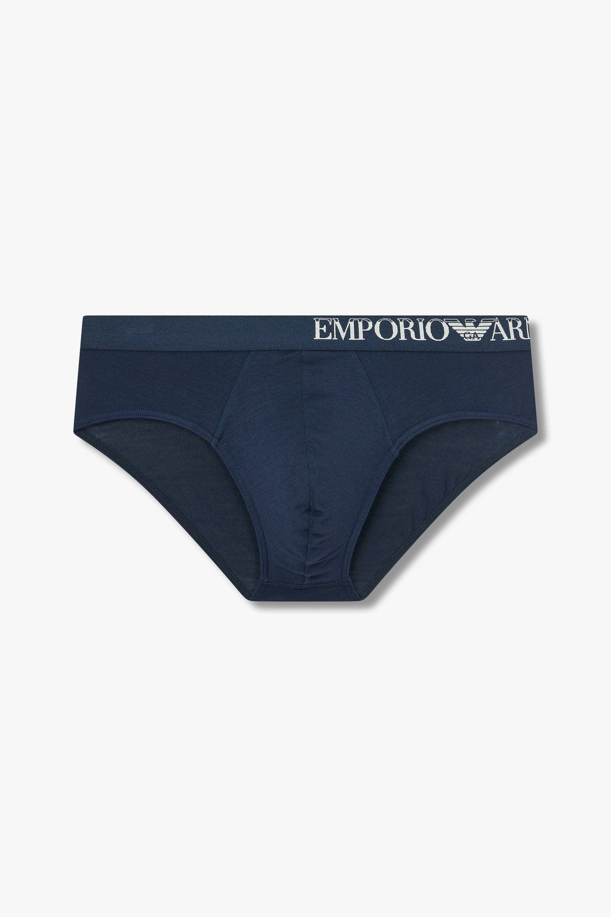 엠포리오 아르마니 언더웨어(EMPORIO ARMANI UNDERWEAR) 남성 사이드 로고 밴딩 브리프_마린_0814111060