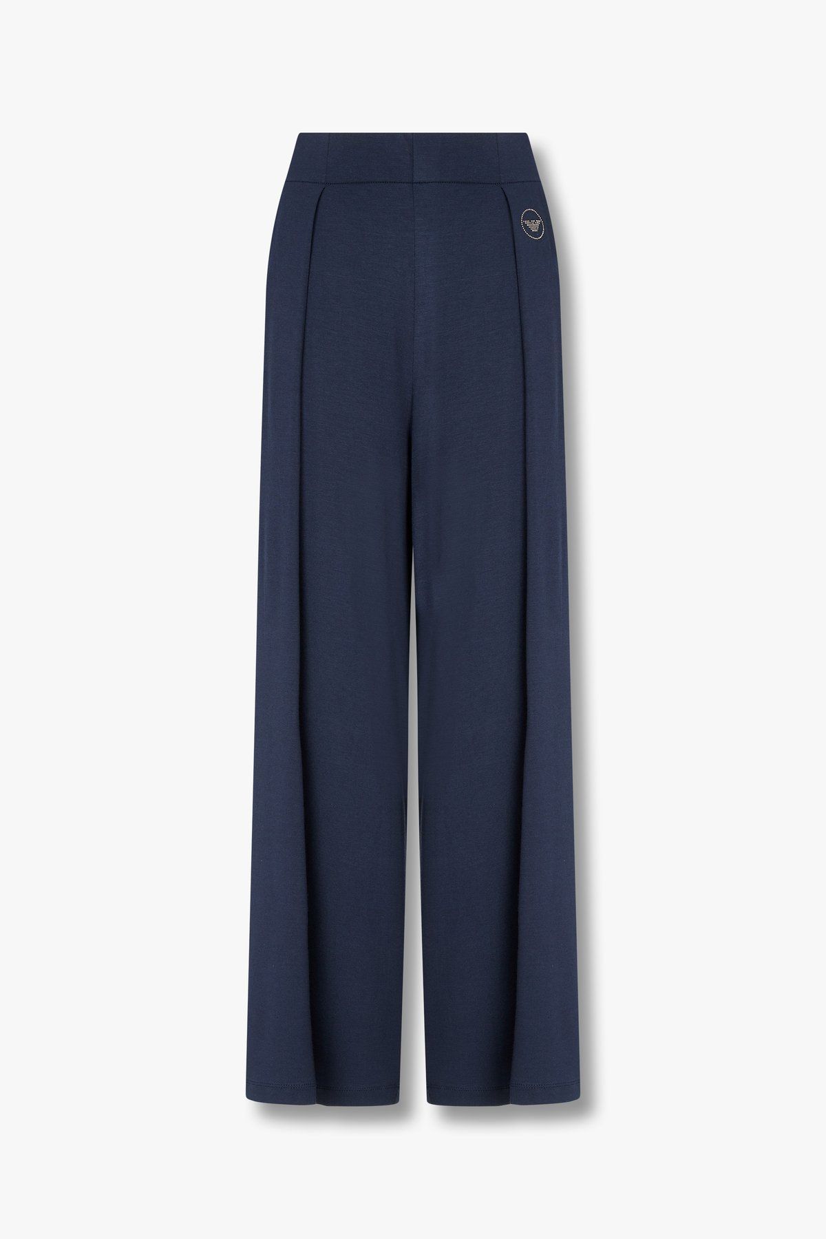 엠포리오 아르마니 언더웨어(EMPORIO ARMANI UNDERWEAR) 여성 와이드 레그 레이온 라운지 팬츠_마린_0824132502