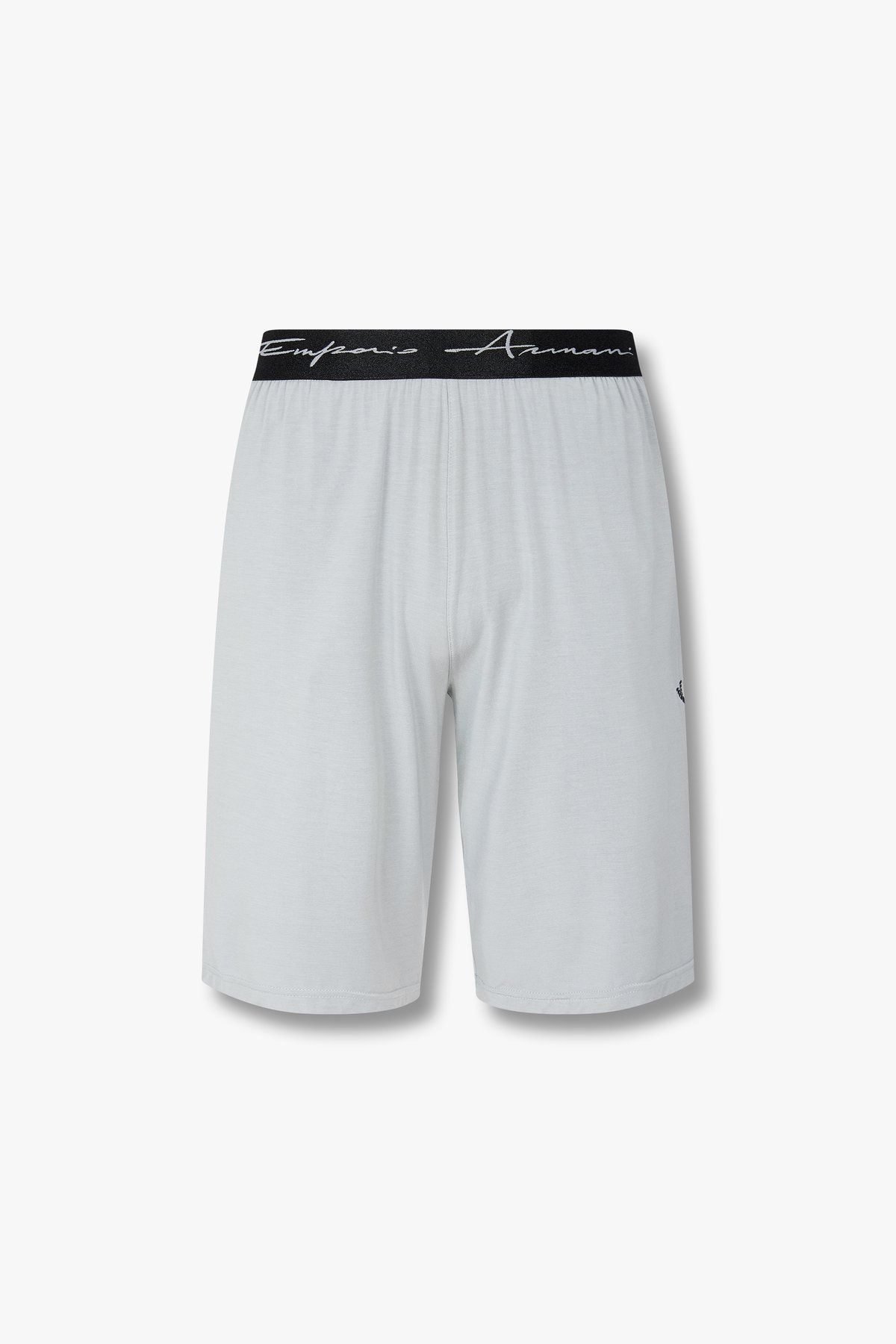 엠포리오 아르마니 언더웨어(EMPORIO ARMANI UNDERWEAR) 남성 로고 밴딩 레이온 라운지 쇼츠_그레이_0814131008