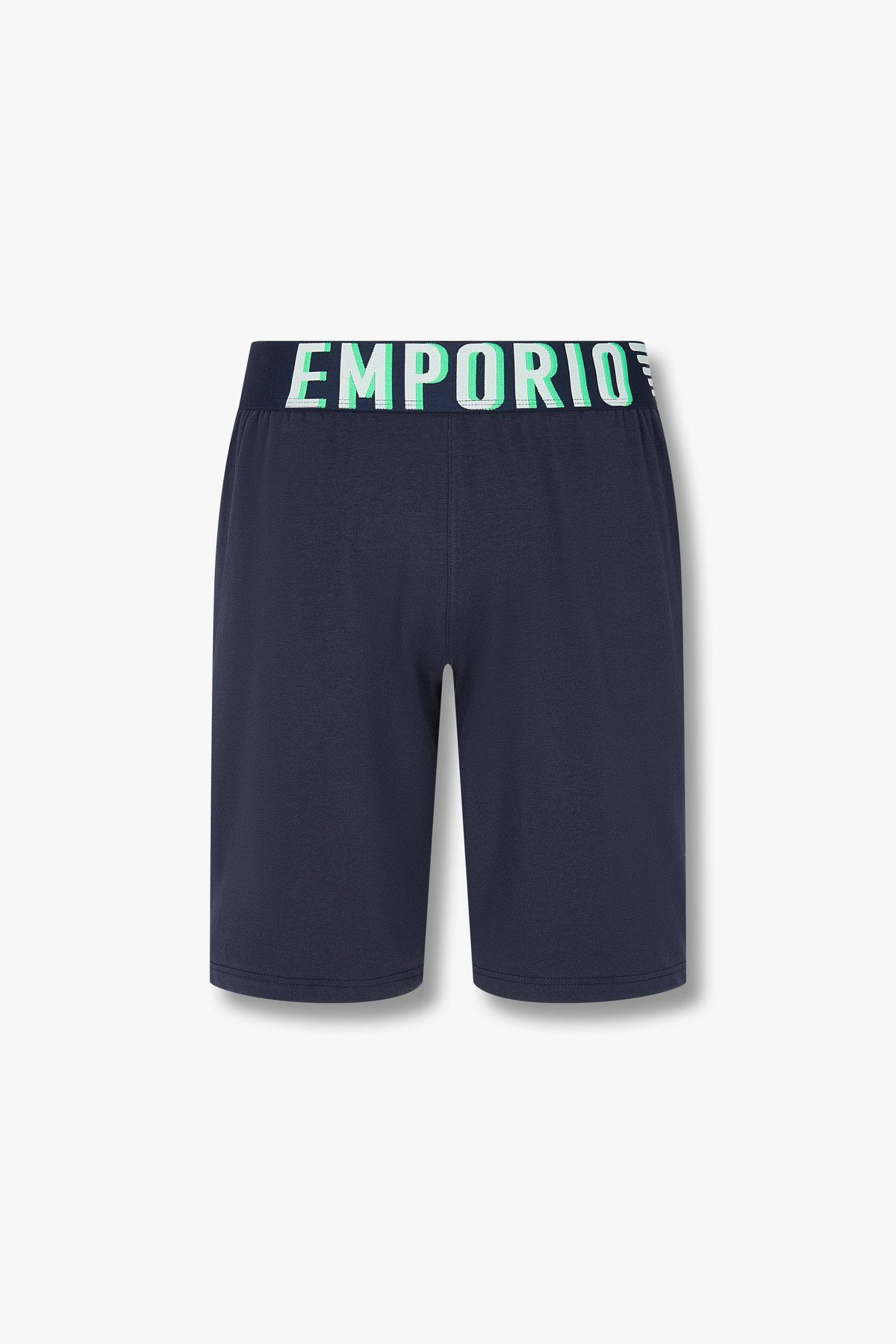 엠포리오 아르마니 언더웨어(EMPORIO ARMANI UNDERWEAR) 남성 와이드 로고 밴딩 라운지 쇼츠_마린_0814131010