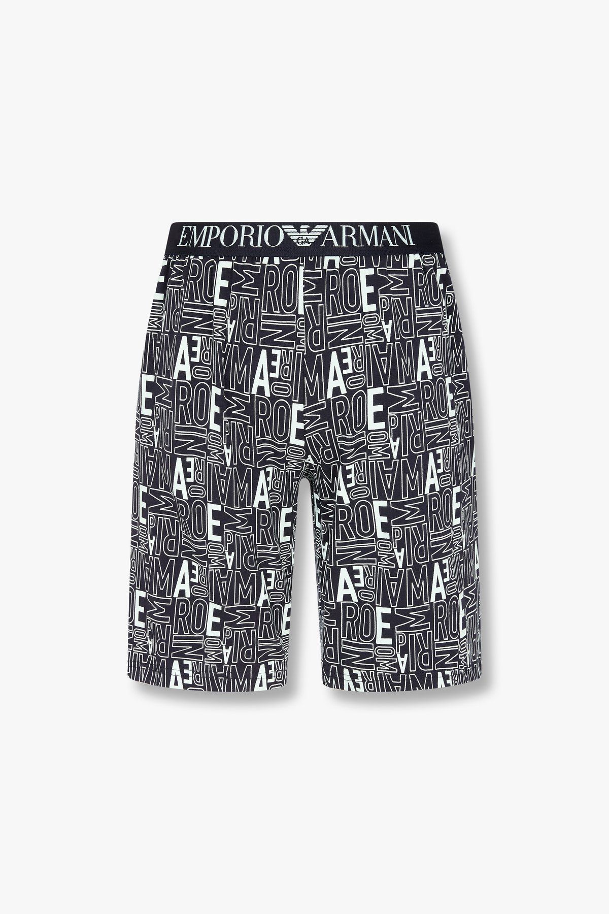 엠포리오 아르마니 언더웨어(EMPORIO ARMANI UNDERWEAR) 남성 알파벳 로고 패턴 라운지 쇼츠_마린_0814131003