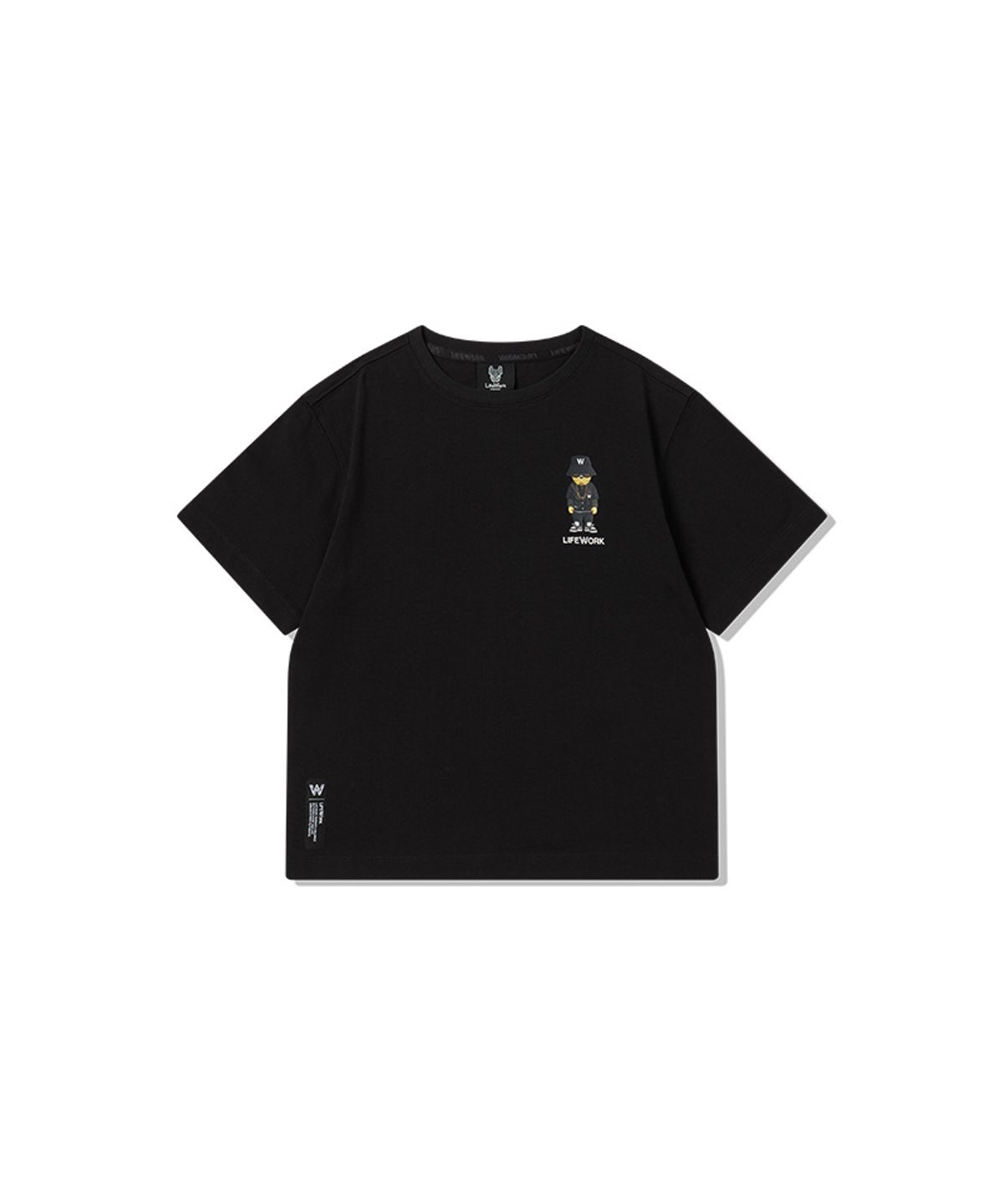 라이프워크 키즈(LIFEWORK KIDS) 키즈) 체커보드 힙독 반팔 티셔츠