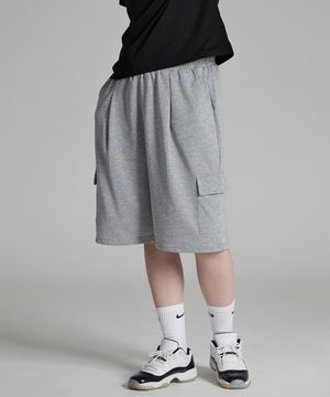 와이드 원턱 트레이닝 카고 숏팬츠
