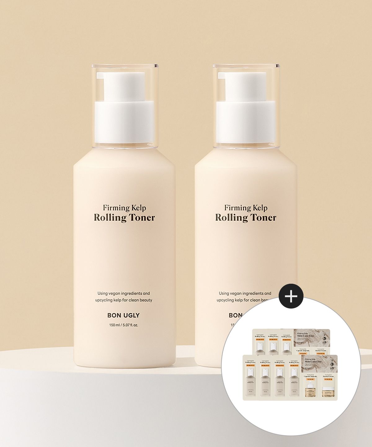 본 어글리(BON UGLY) 퍼밍 켈프 롤링 토너 150ml (2개) + 퍼밍 켈프 3종 (1.5ml x 3) 7매 증정