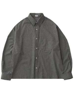 블랙 나노 체크셔츠