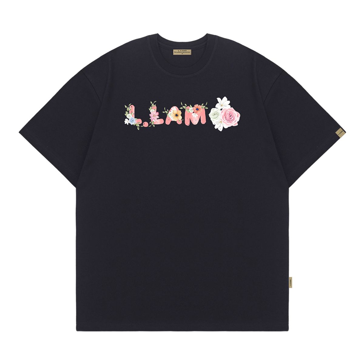 엘라모(LLAMO) 플라워로고 오버핏 반팔 티셔츠