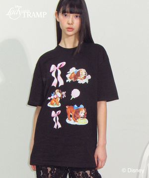 LADY DOG MOMENTS OVER FIT T SHIRT BLACK