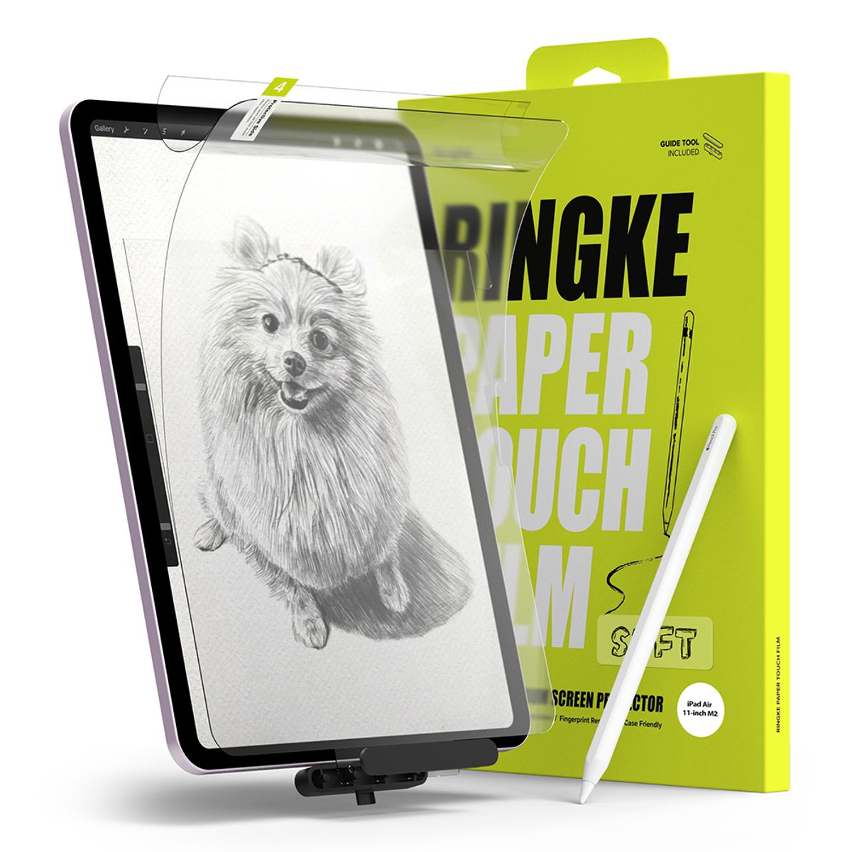 링케(RINGKE) 아이패드 프로 11/13인치 M4 페이퍼 터치 종이질감 액정보호필름 2매