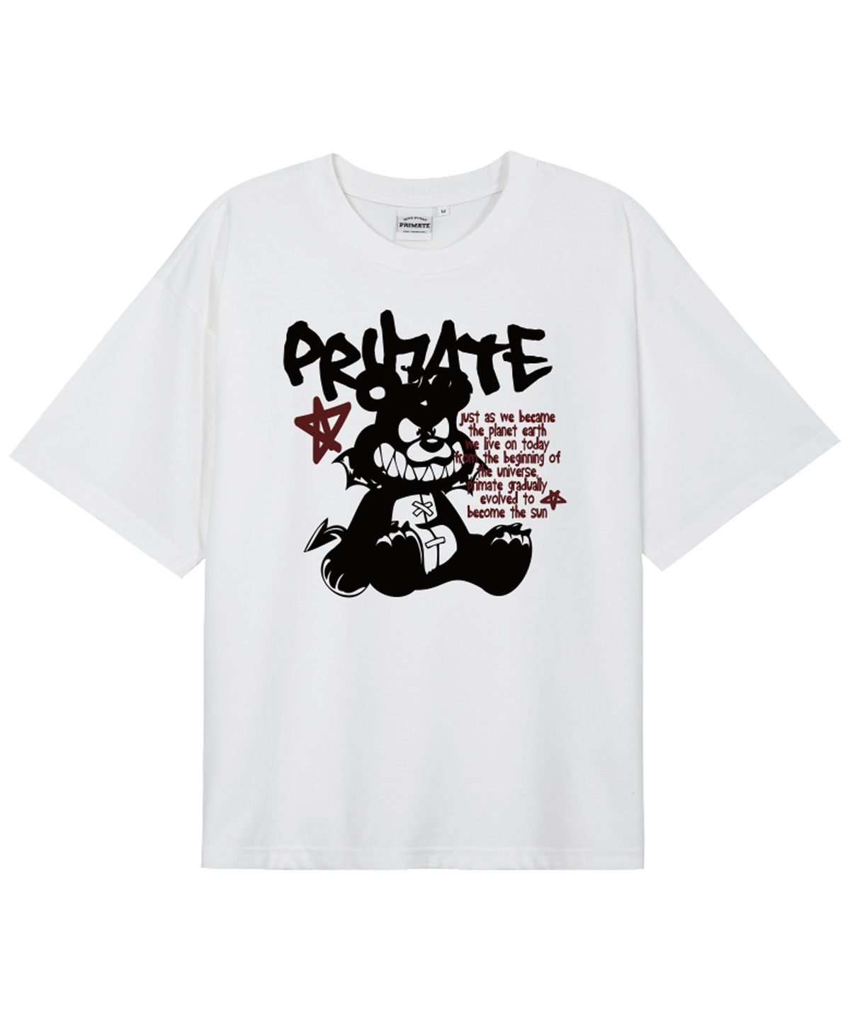 프라임에이트(PRIMATE) BAD BAER 오버핏 반팔티셔츠 5 Colors