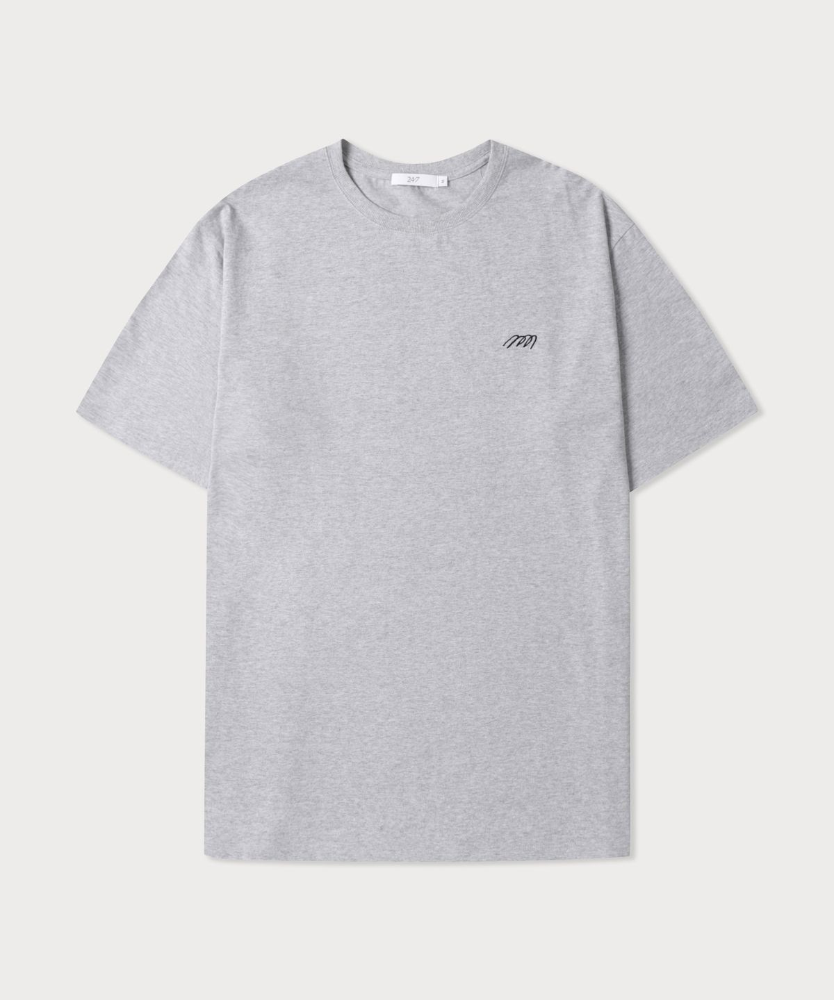 247시리즈(247SERIES) ARTWORK OVERSIZED T-SHIRTS MELANGE GRAY