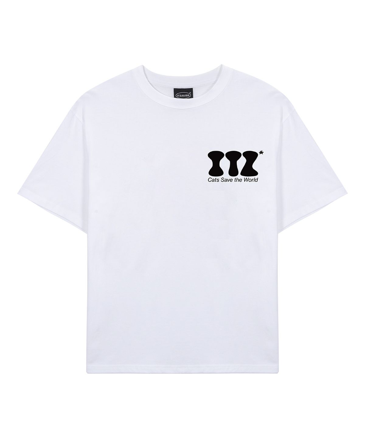 잇자바이브(ITZAVIBE) ITZ MINI LOGO T SHIRT - WHITE
