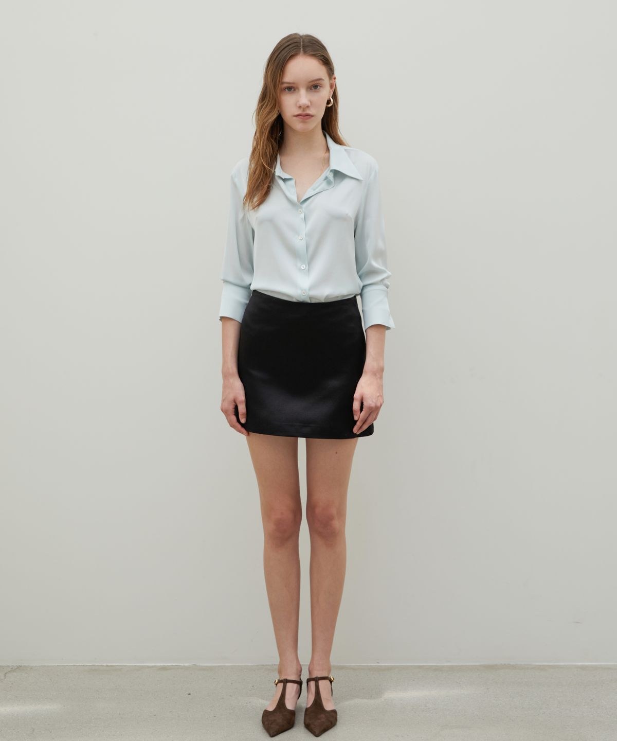 분닥세인츠(THE BOONDOCK SAINTS) Cotton Silk Mini Skirt Black