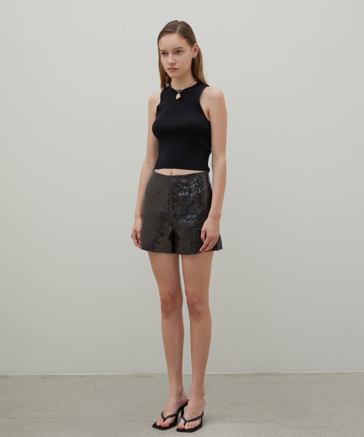 분닥세인츠(THE BOONDOCK SAINTS) Sequin Shorts Black Espresso